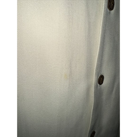 Tommy Bahama Men's M Cream Silk Paradise Beach Short Sleeve Camp Shirt - Picture 8 of 10